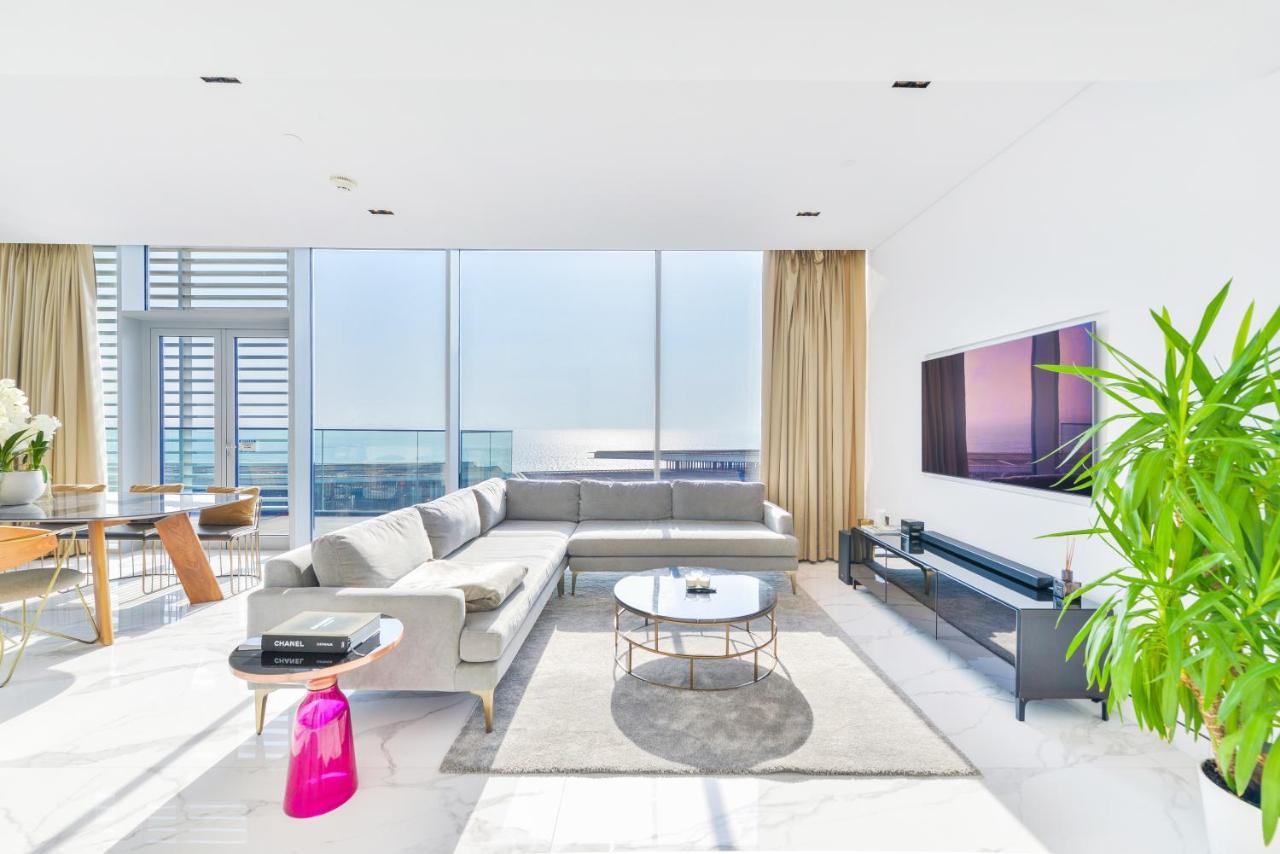 Luxe 3 Bedroom Oceanfront Apartment In The Heart Of Bluewaters Island 迪拜 外观 照片